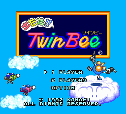 Detana: Twin Bee title screen for PC Engine